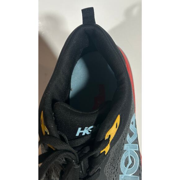 Hoka One One Bondi 8 Shoes Men 9.5 D Gray Black Red Running Sneakers Athletic - Picture 8 of 11